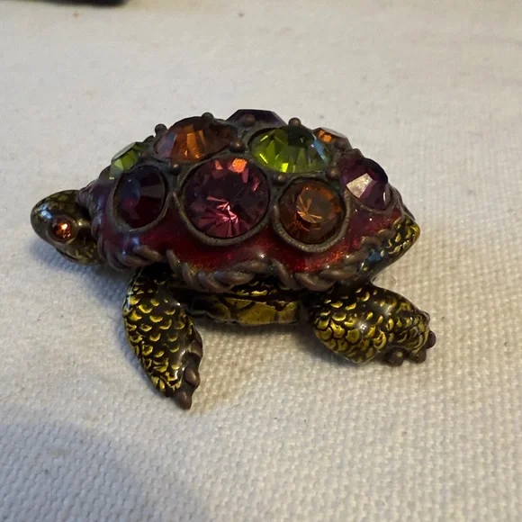 Jay Strongwater Colorful Jeweled Turtle Figurine - Picture 2 of 5